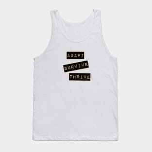 Adapt Survive Thrive - Black - Survival Tank Top